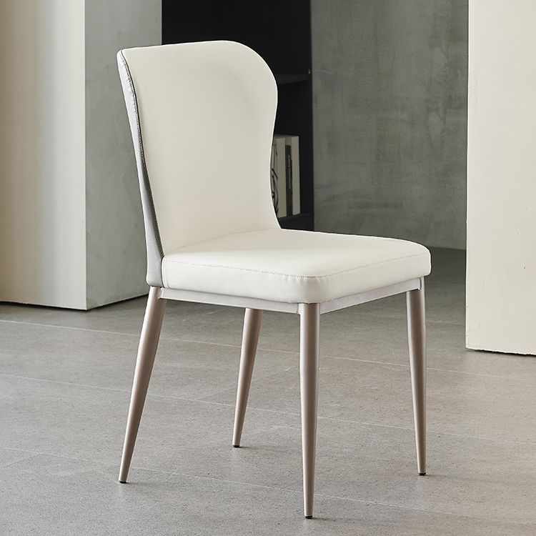 Silla de comedor de metal estilo moderno Sillas laterales sin brazos con respaldo (juego de 2)