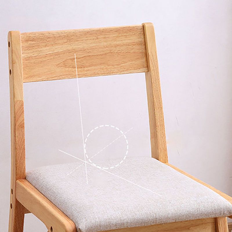 Modern Dining Open Back Chairs Dining Armless Side Chair with Wooden Legs