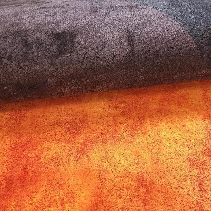 Orange Modern Carpet Polyester Graphic Area Carpet Washable Carpet for Drawing Room