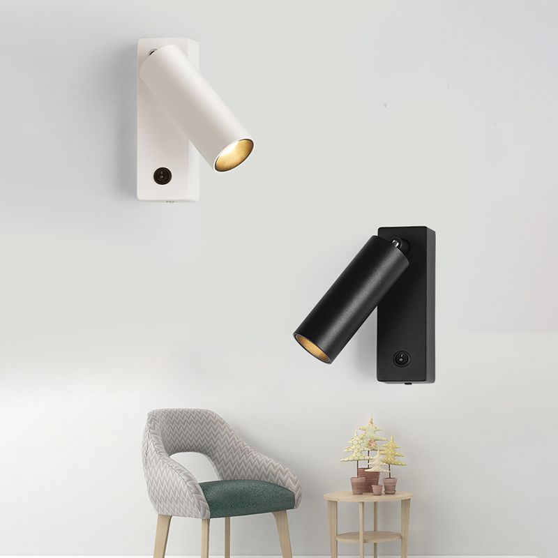 Aluminum Cylinder Wall Sconce Lighting Modern Style 1-Light Wall Lamp Fixtures