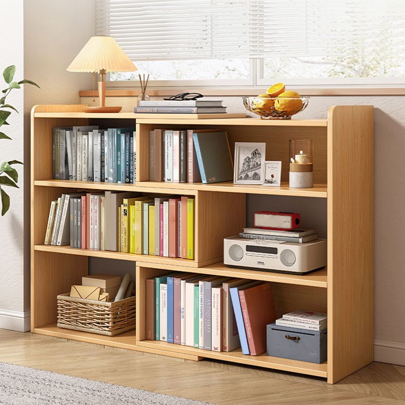 Contemporary Solid Wood Cubby Storage Bookcase Open Back Bookcase