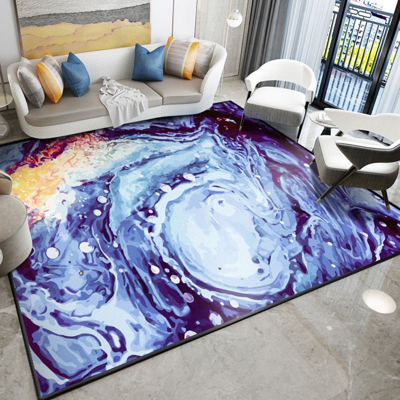 Dazzling Modern Rug Multicolor Abstract Print Rug Non-Slip Machine Washable Stain Resistant Rug for Drawing Room