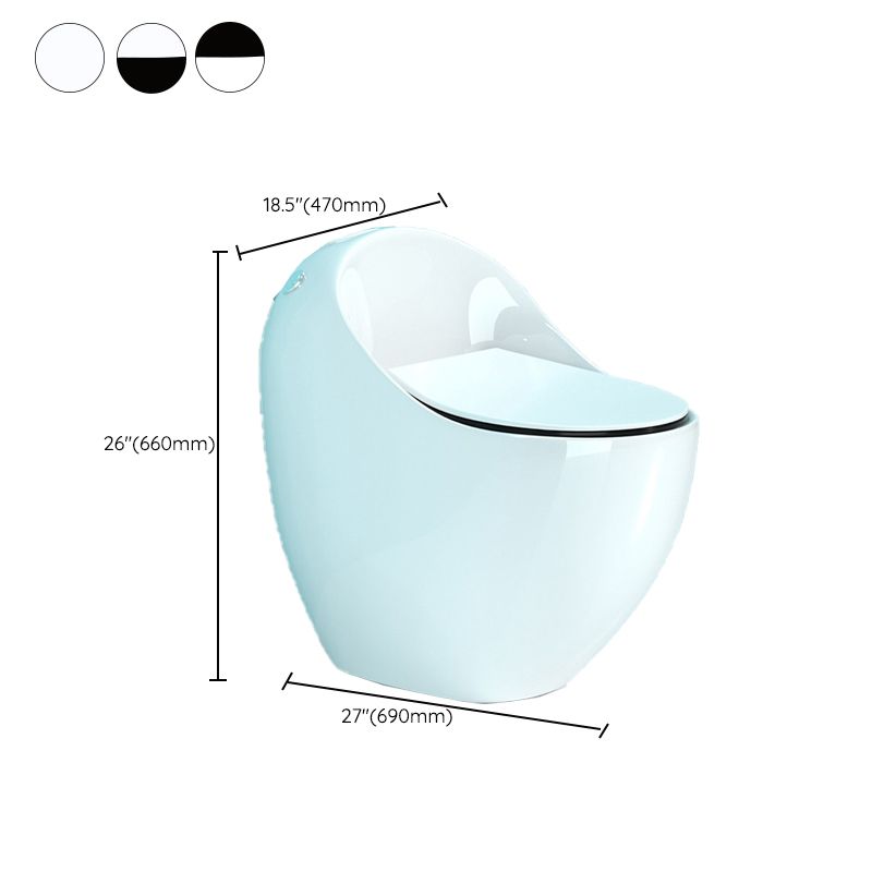 Modern Porcelain Floor Mounted Flush Toilet All In One Siphon Jet Toilet