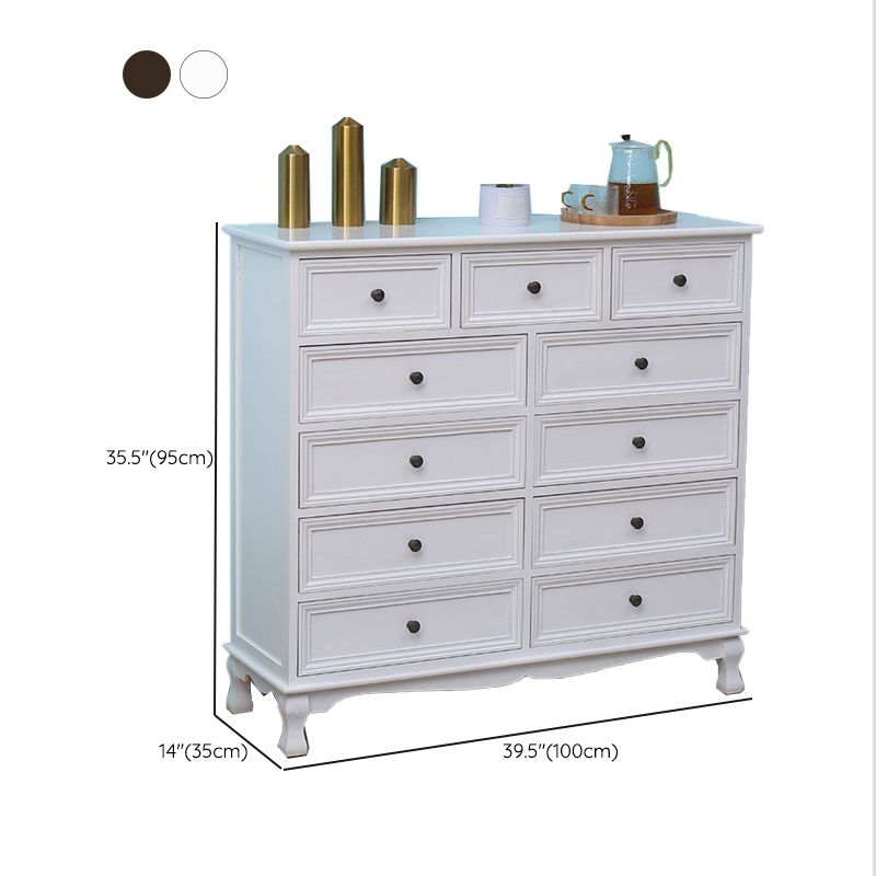 Traditional Storage Chest Dresser Wooden Dresser with Drawers