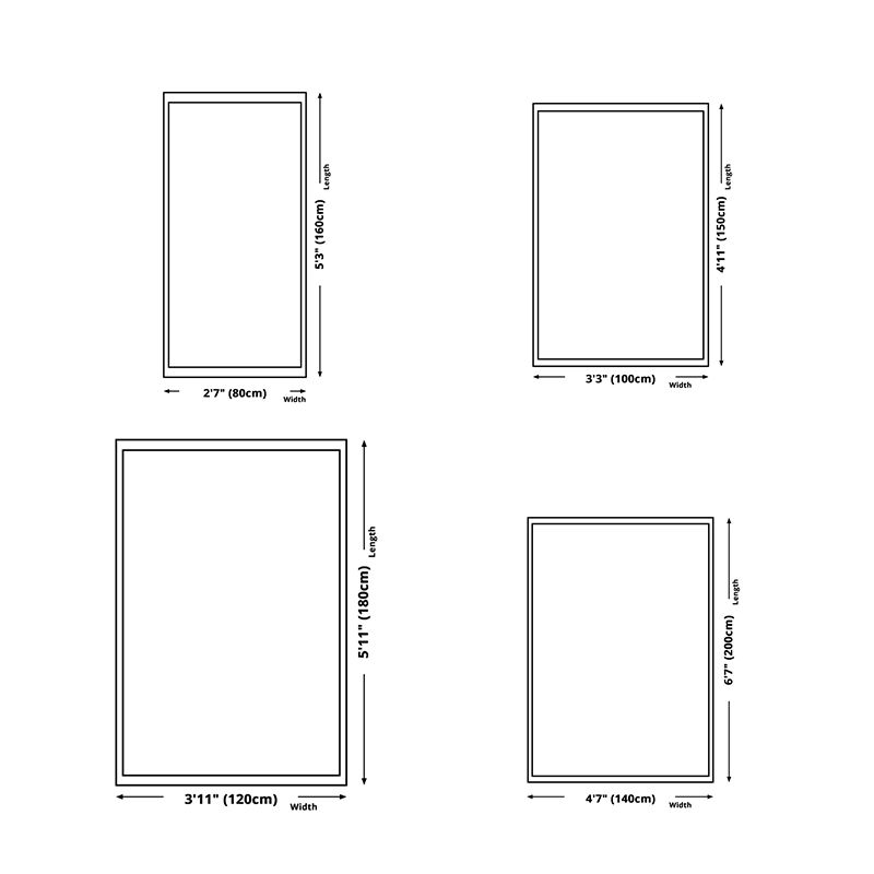 Stylish Area Rug Classic Geometric Print Polyester Rug Stain Resistant Indoor Rug for Home Decor