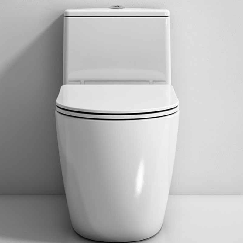 Modern White Floor Mounted Toilet Slow Close Seat Included Toilet Bowl for Bathroom