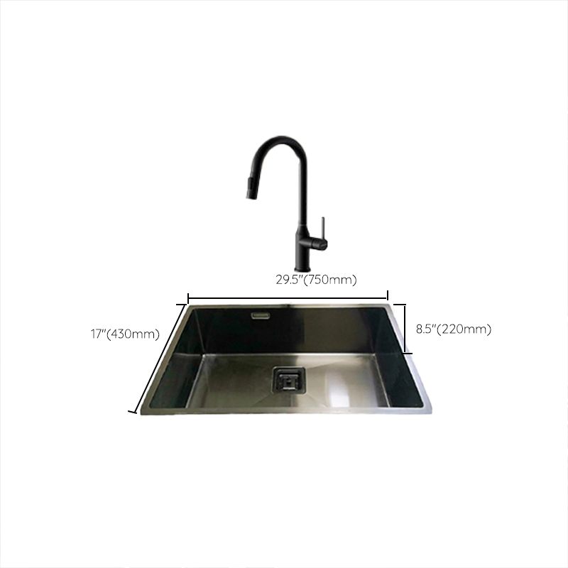 Soundproof Kitchen Sink Overflow Hole Design Stainless Steel Kitchen Sink