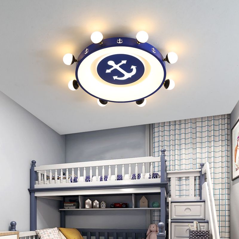 Éclairage de plafond encastré moderne en acrylique à montage encastré à LED pour chambre d'enfant en forme de cercle
