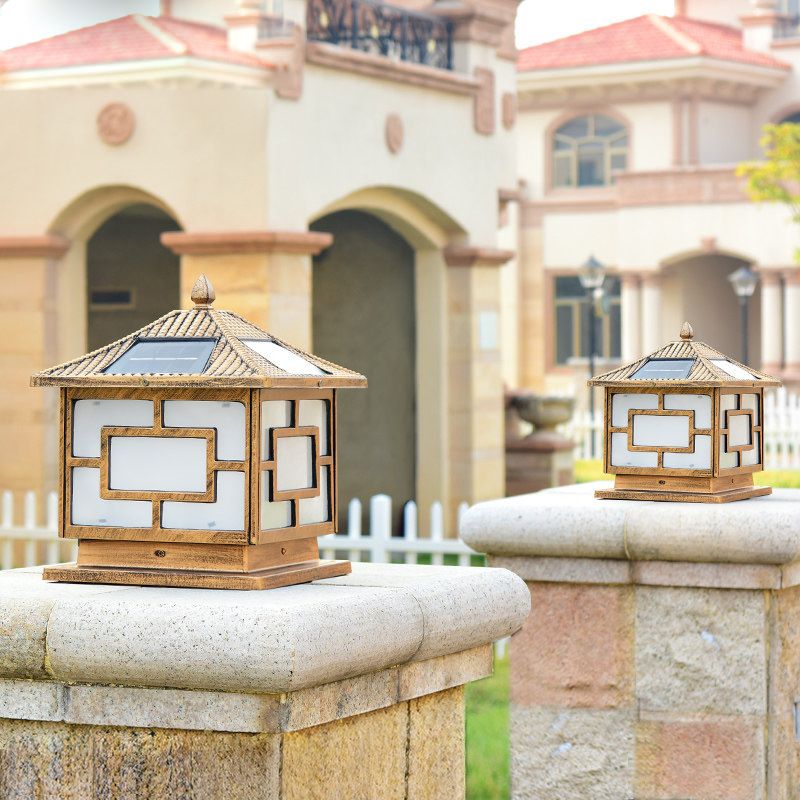 Modern Simple Aluminum Pillar Lamp Square Shape Pillar Light for Outdoor