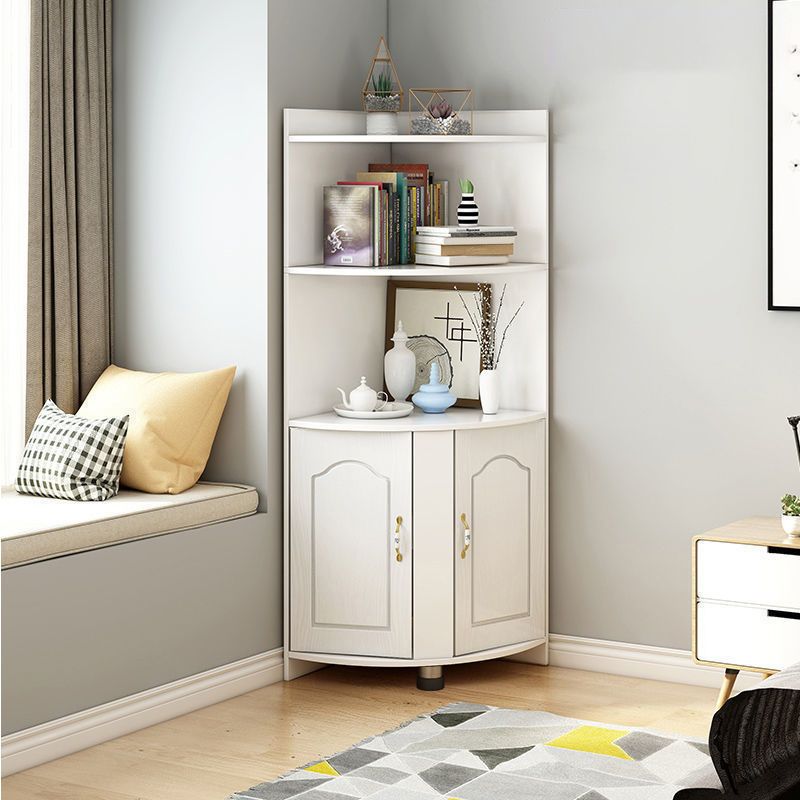 Stain Resistant Cabinet with Shelves and Doors Modern Rectangle Cabinet