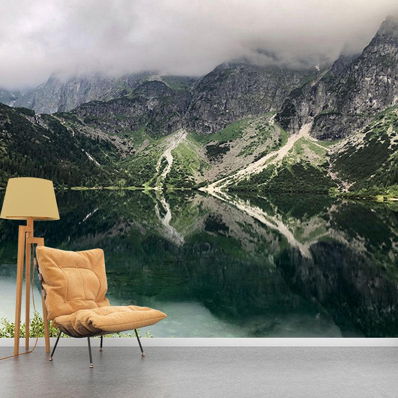Modern Photography Mural Wallpaper Majestic Mountains Living Room Wall Mural
