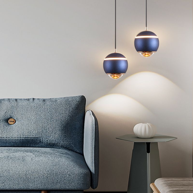 Forme ronde Metal Hanging Light Moderne 1 lumière suspendue à la lumière Light