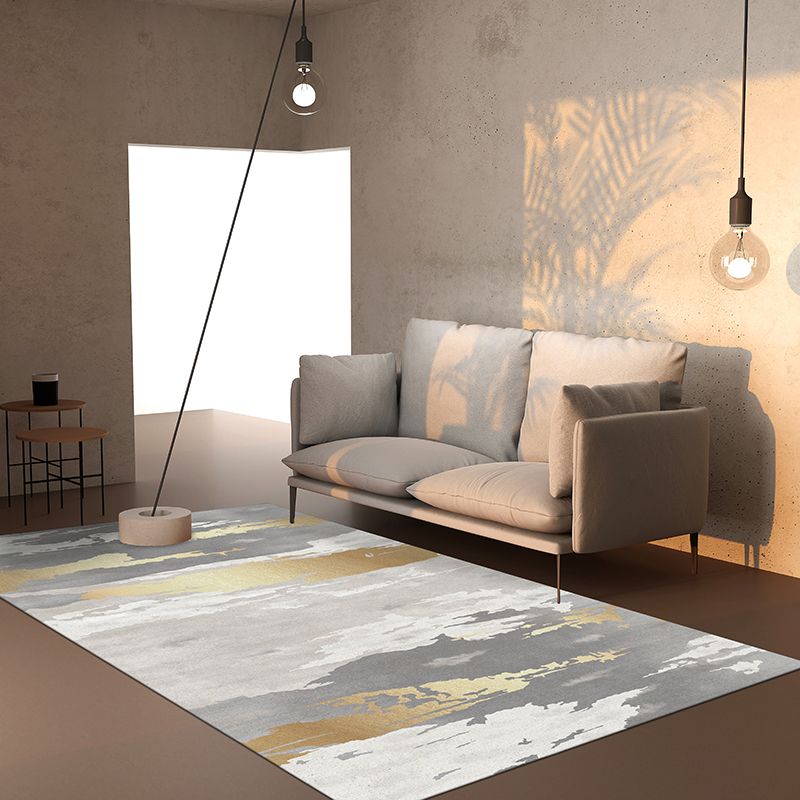 Unique Decoration Rug Multi Color Abstract Pattern Indoor Rug Cotton Blend Easy Care Pet Friendly Carpet