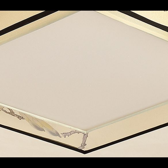 Stof vierkante inbouwverlichting moderne stijl beige inbouw plafondlamp