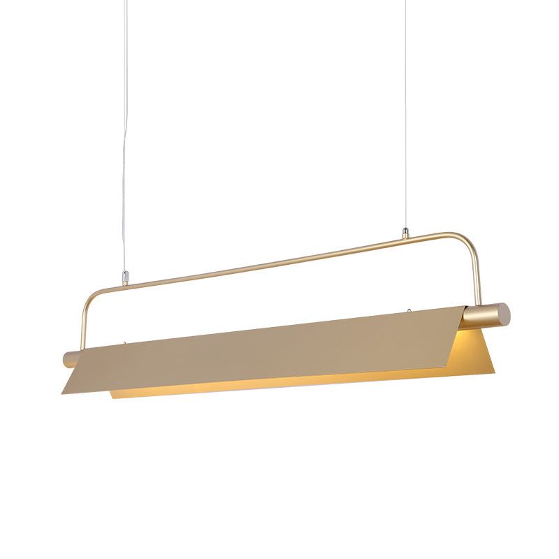 Single Modernism Golden Ceiling Light Metal Kitchen Island Lighting for Foyer