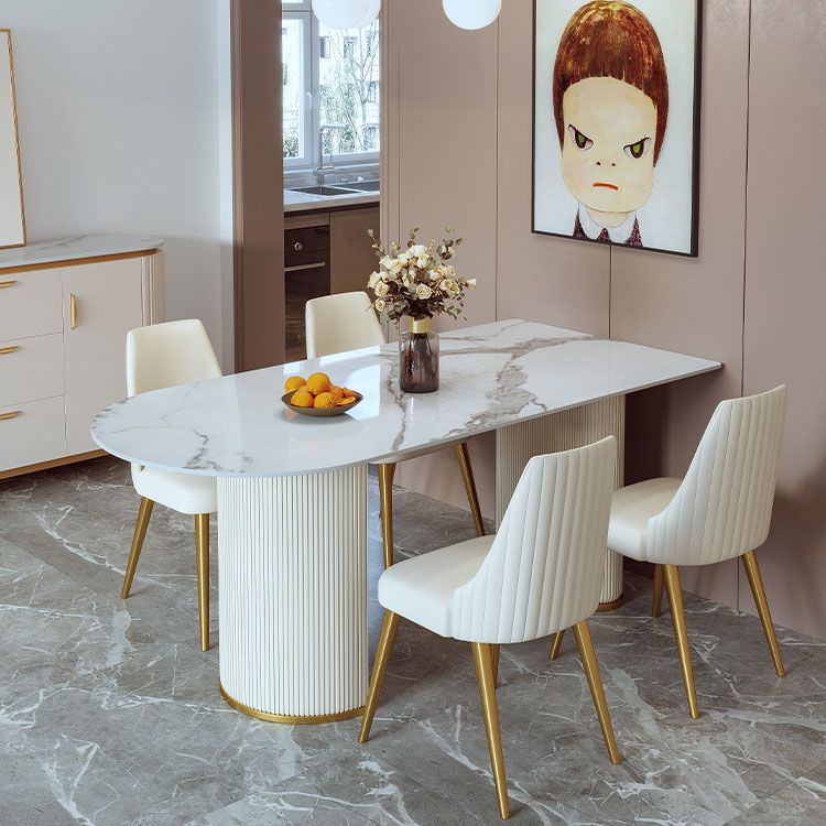 1/2/3/5 Pcs Dining Table Set with Chair Sintered Stone Dining Table Set