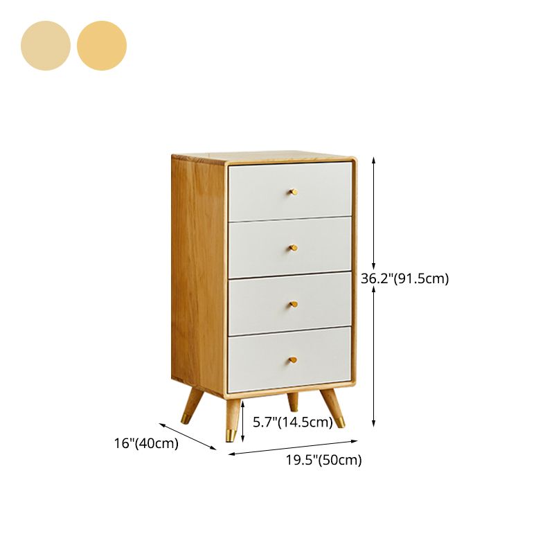 Contemporary Pine Wood Dresser Bedroom Vertical Lingerie Chest Dresser with Drawer