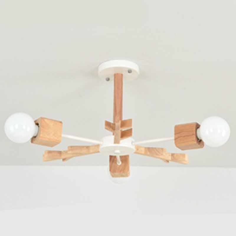 Creative Simplicity Wooden Pendant Lights for Drawing Room Coffee Shop