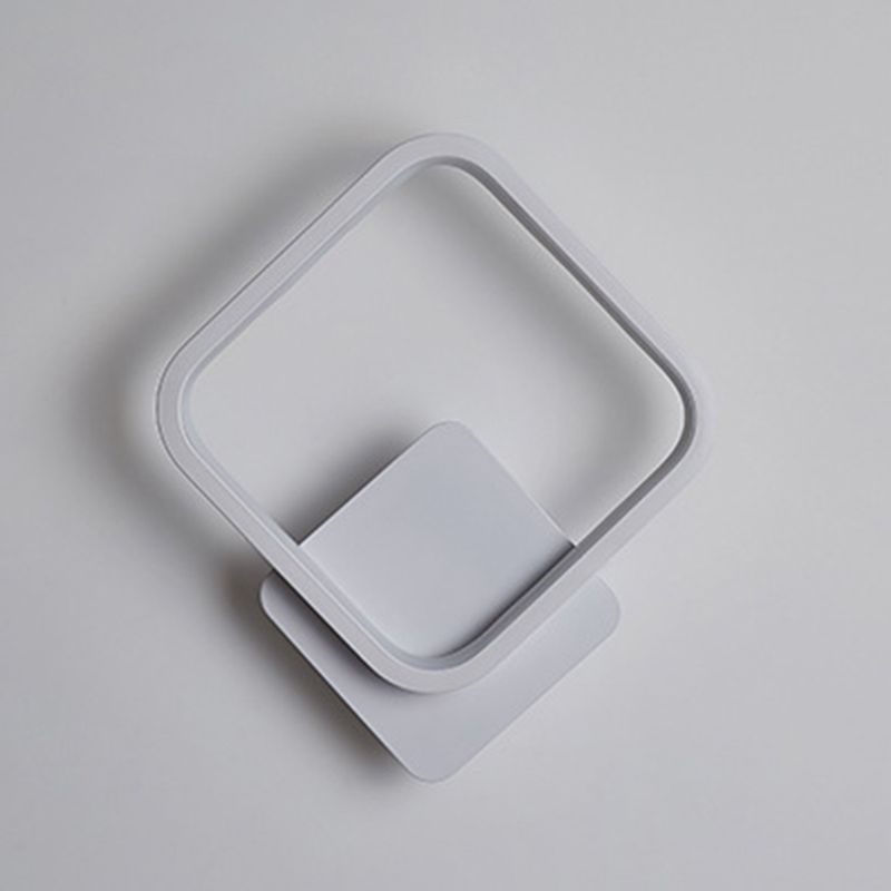 Modernism Single White/Black Wall Mounted Sconce Metal LED Wall Light