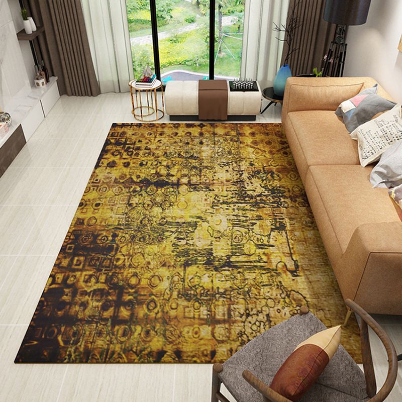Punky Abstract Print Rug Multi-Color Modern Style Rug Synthetics Non-Slip Backing Machine Washable Pet Friendly Rug for Home Deco