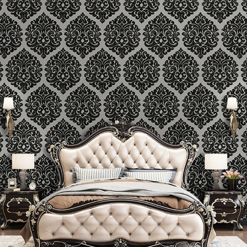 Glam Vinyl Wallpaper Trellis Flower Smooth Surface Wall Art for Bedroom Decoration