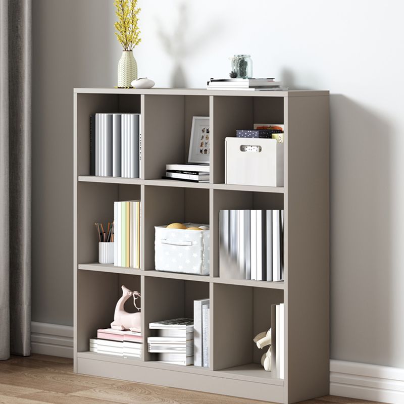 Contemporary Closed Back Bookcase Standard Wooden Bookshelf with Shelves