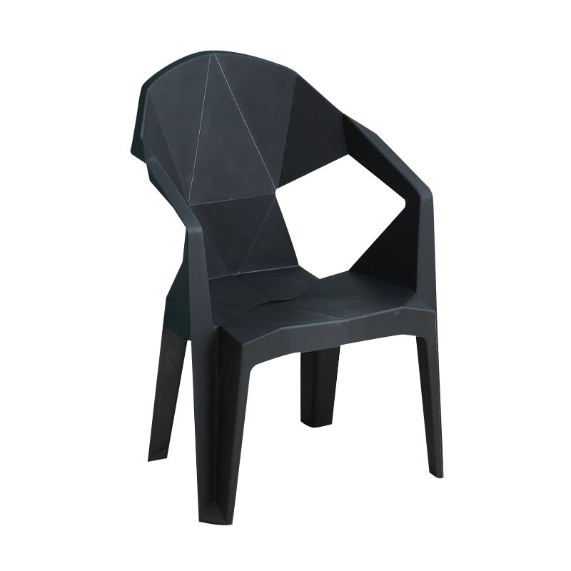 Sillón de comedor interior moderno, sillas de comedor de plástico caseras apilables
