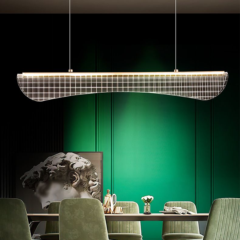 Estilo moderno Metal Island Light Geométrico 1 Pense de la isla ligera para sala de estar