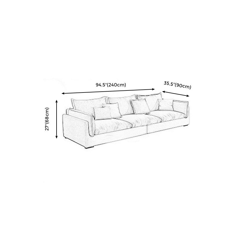 Stationary Living Room Pillow Top Arm Standard Light-grey Seating
