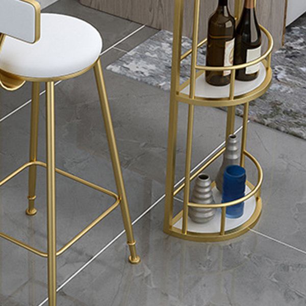 Contemporary Style 1/2/3 Pieces Bar Table Set Rectangle Bar Table with Metal Stools