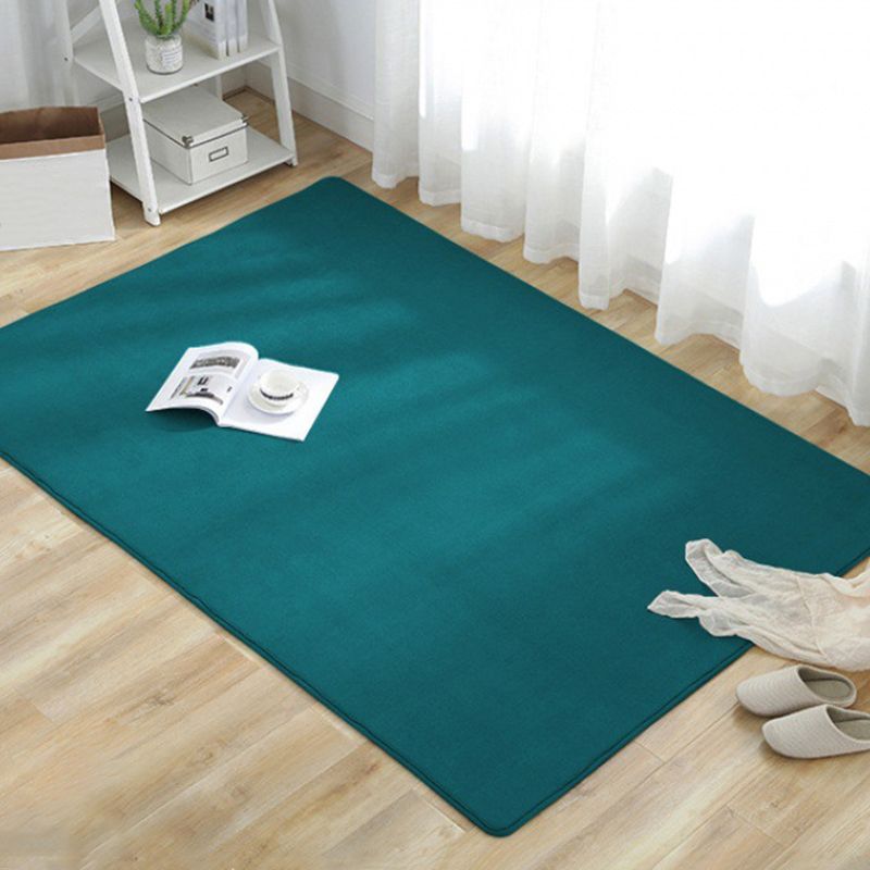 Minimalist Plain Rug Modern Washable Rug Polyester Stain Resistant Area Rug for Living Room