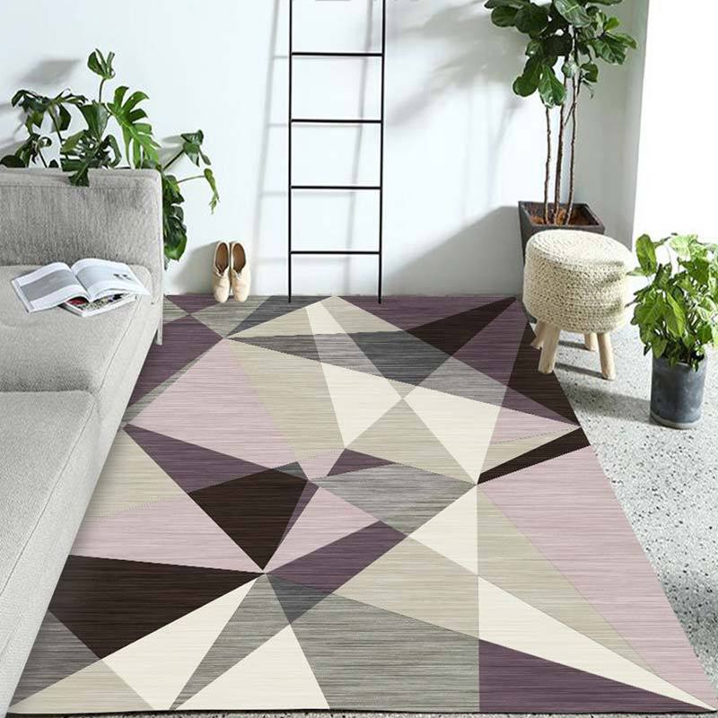 Western Geo Printed Rug Multicolor Synthetics Indoor Rug Machine Washable Anti-Slip Backing Carpet for Room