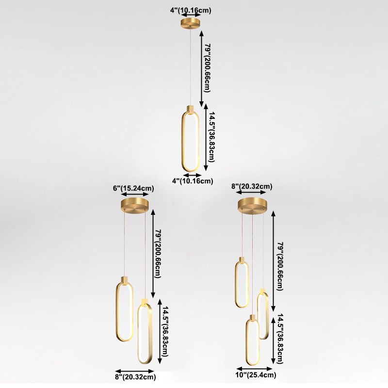 Modern Simplicity LED Pendant Light Aluminium Linear Hanging Lamp with Silicone Shade