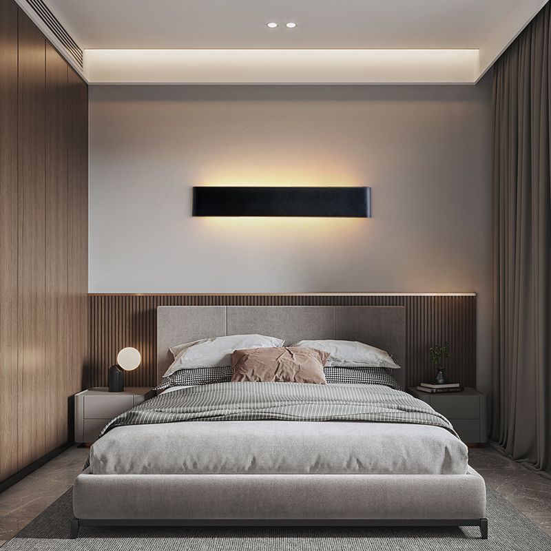 Rectangle Shape Metal Wall Lighting Ideas Modern Style Wall Mounted Light Fixtures