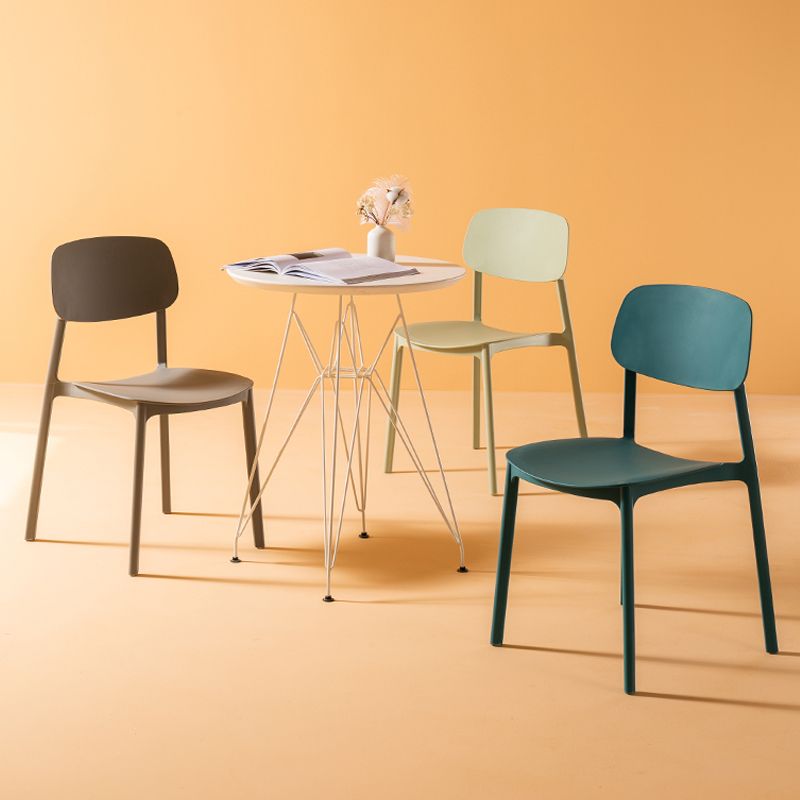 Multicolor Contemporary Style Side Chair Set Open Back Side Dining Chair