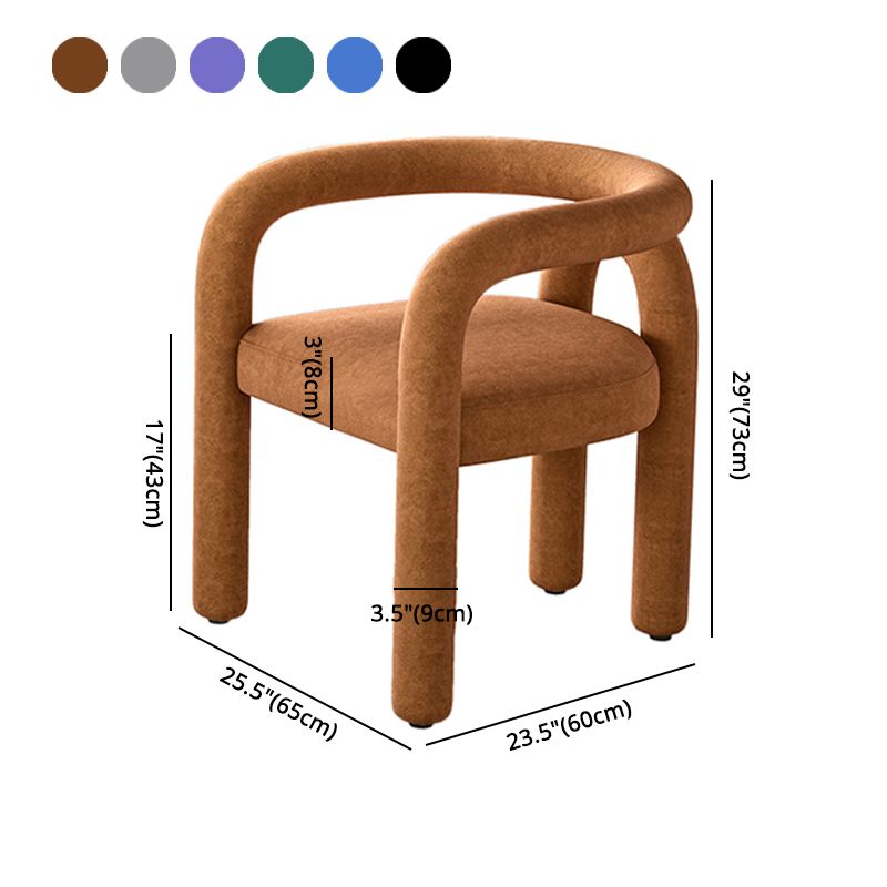 Silla de comedor estilo moderno Silla auxiliar con brazo de cocina y patas de metal