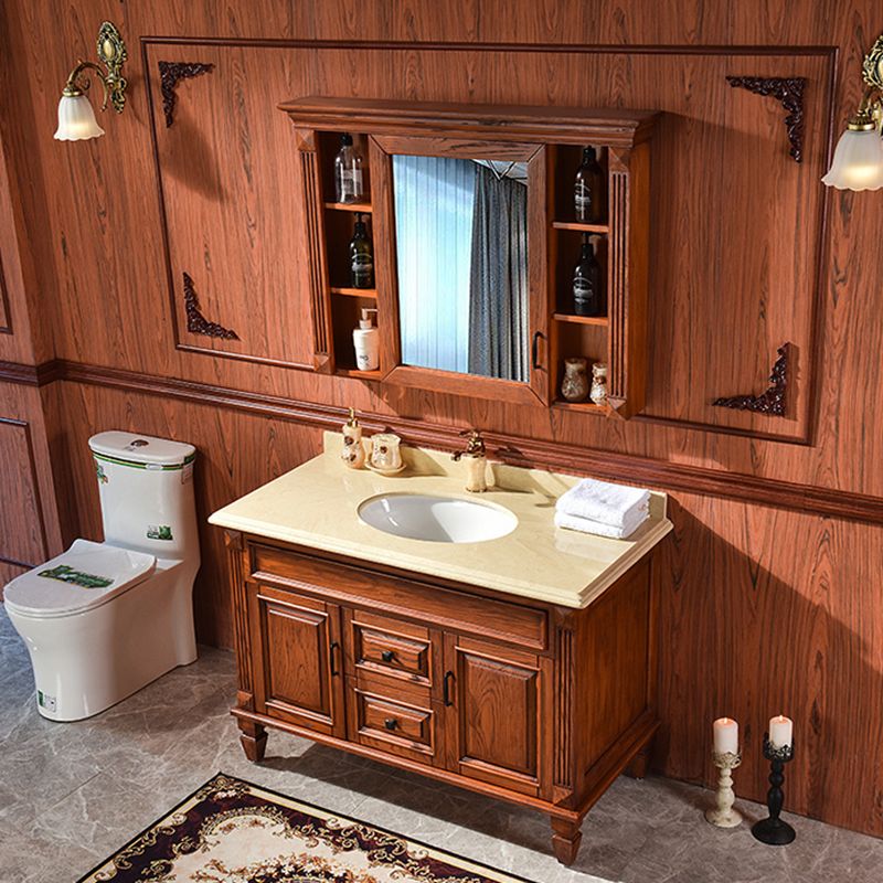 Traditional Freestanding Bathroom Vanity Solid Wood Bathroom Vanity Set for Bathroom