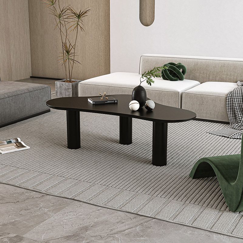 Contemporary Stone Geometric Coffee Table 3 Legs Coffee Cocktail Table