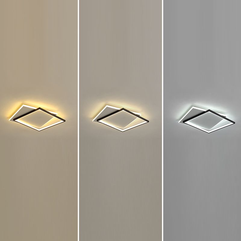 Plafond métallique carré Light Mount de montage simple LED Black Light