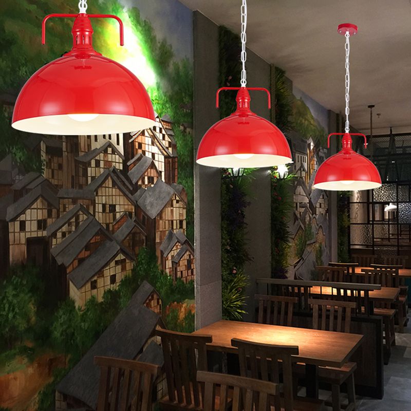 Lumière suspendue industrielle colorée d'éclairage de pendentif en métal pour le salon