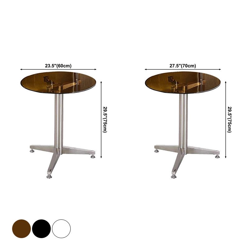 Zeitgenössischer runder Esszimmertisch Tischglas Tisch mit Sockelbasis für Esszimmer