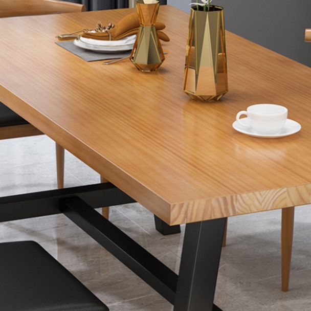 Industrial 1/2/7 Pieces Dining Set Rectangular Solid Wood Indoor Dinette Set