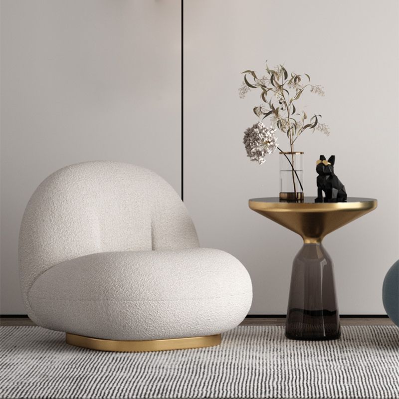 Modern 1-seater Wool Sofa 25.59" H Armless Sofa for Living Room