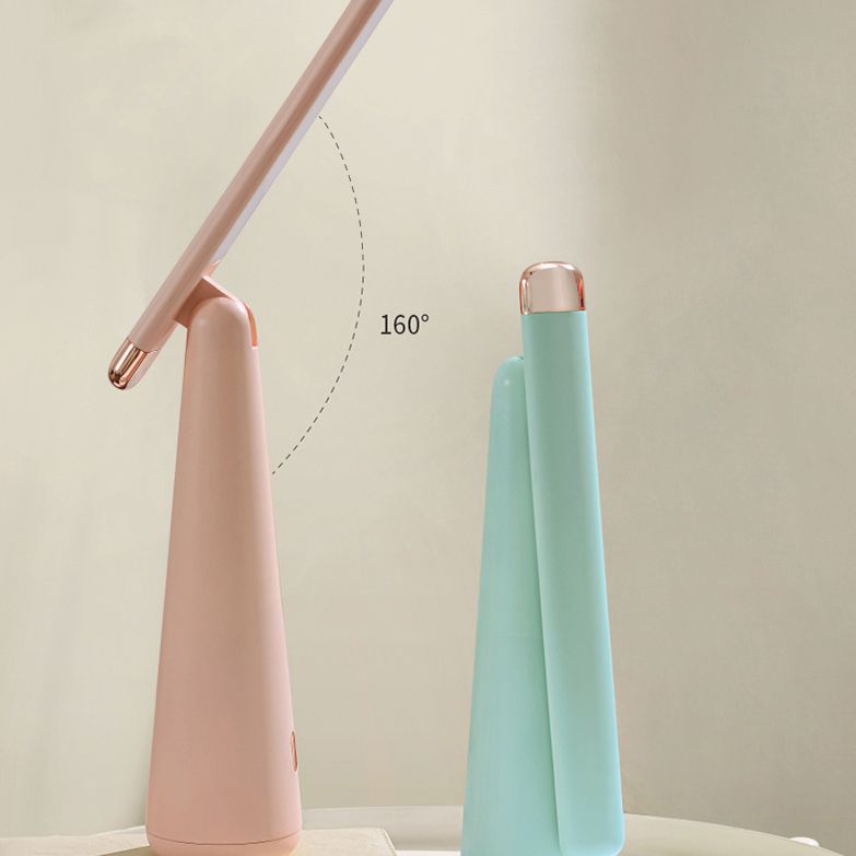 Tapered Collapsible LED Table Lamp Nordic Macaroon Style Dimmable Nightstand Light