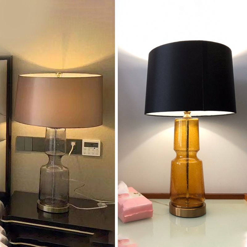 Cilindro a 1 luce leggera lampada da tavolo postmoderna per soggiorno per soggiorno