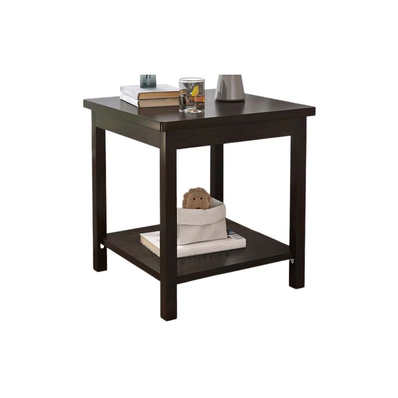 Modern Style Cocktail Table Artificial Wood Black/wood Color Square Coffee Table