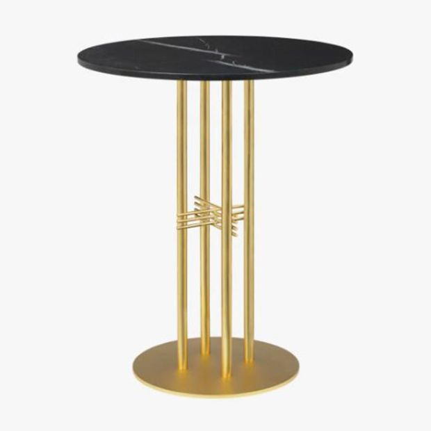Modern Bar Table Round Dining Table - 23.6" W x 23.6" L x 41.3" H