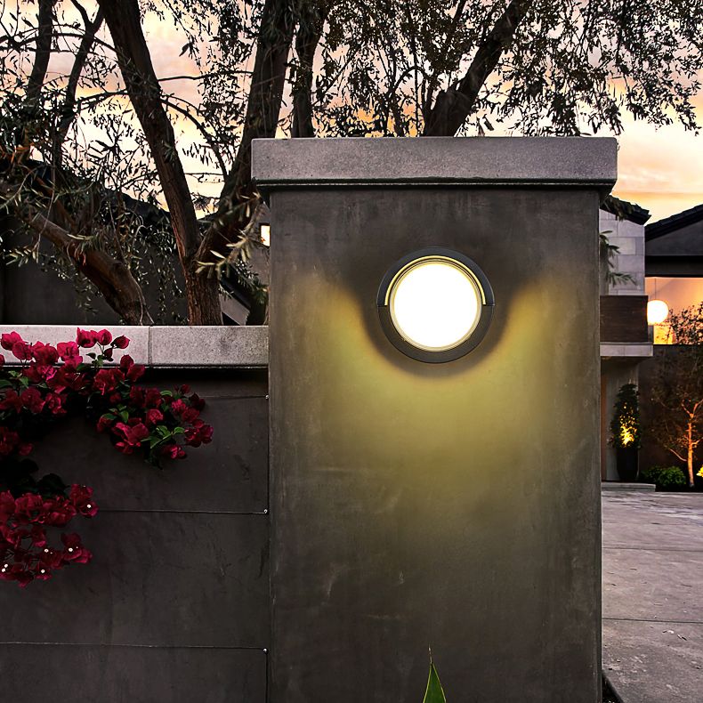 Modern Simple Style Rectangular Shade Wall Sconce Metal 1 Light Sconces in Black Finish