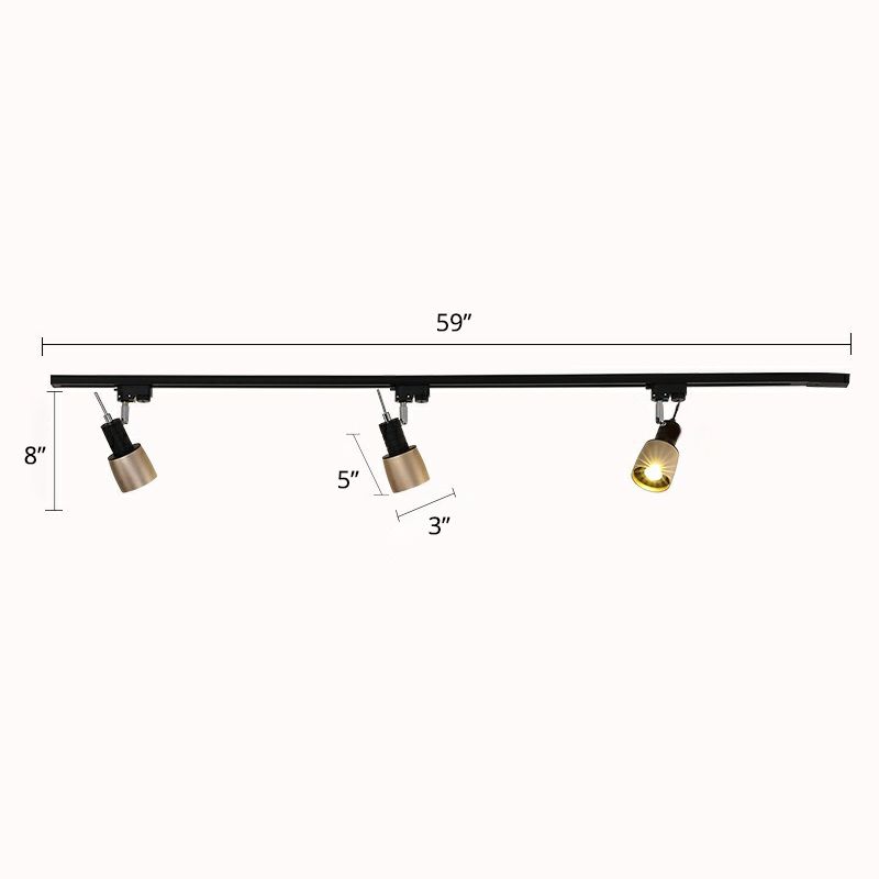 Grenade Spotlight Semi Flush Mount Minimalist Metal Living Room Track Lighting Fixture