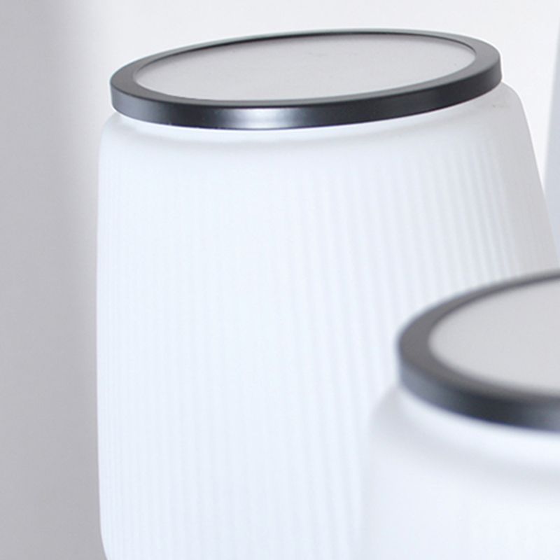 Cylinder Shape Pendant Lights Modern Style Glass Chandelier Light Fixtures